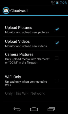 Screenshot of the application CloudVault Photo Uploader - #2