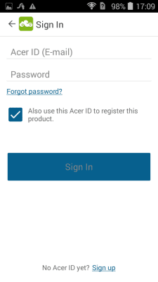 Screenshot of the application AcerCloud Portal - #6
