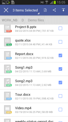 Screenshot of the application abFiles (Acer Remote Files) - #5