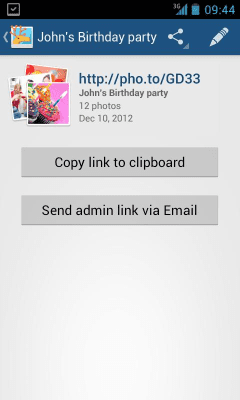 Screenshot of the application Share.Pho.to - #6