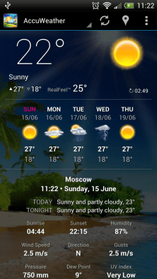 Screenshot of the application Weather Now Forecast & Widgets - #2