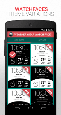 Screenshot of the application Weather Wear Watch Face - #5