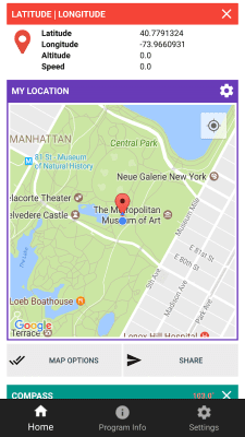Screenshot of the application My Location and Compass, Weather - #3