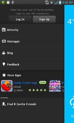 Screenshot of the application Social Weather - #2