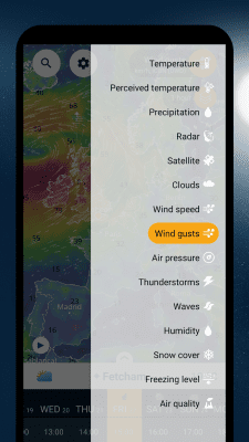 Screenshot of the application Ventusky - #6
