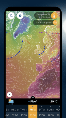 Screenshot of the application Ventusky - #7