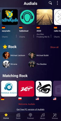 Screenshot of the application Audials Radio - #2