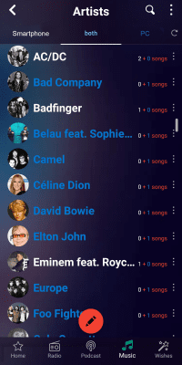 Screenshot of the application Audials Radio - #5