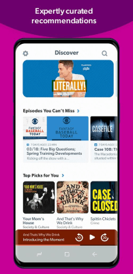 Screenshot of the application Stitcher Radio for Podcasts - #2