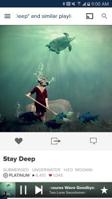 Screenshot of the application 8tracks playlist radio - #2