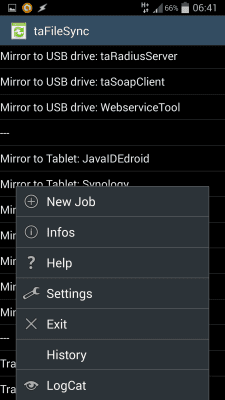 Screenshot of the application taFileSync - #2