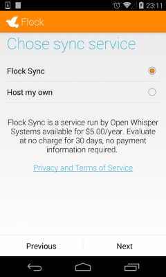 Screenshot of the application Flock - #2