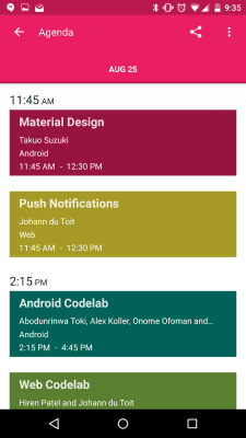 Screenshot of the application Interactive Events - #2
