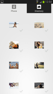 Screenshot of the application 2memory - transferring contacts - #2