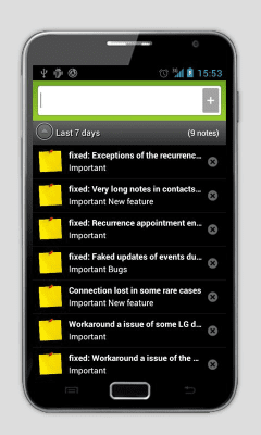 Screenshot of the application Outlook Note - USB Sync - #2