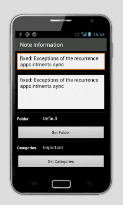 Screenshot of the application Outlook Note - USB Sync - #3