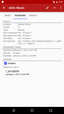 Screenshot of the application PasswdSafe - #5