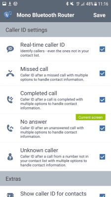 Screenshot of the application Mono Bluetooth Router - #4