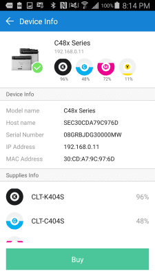 Screenshot of the application Samsung Mobile Print - #5