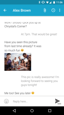 Screenshot of the application Forward SMS texting w/ 2phones - #2