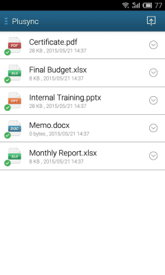 Screenshot of the application Plusync: File Sync and Sharing - #5