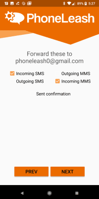 Screenshot of the application Fwd SMS to email 30-day trial - #4