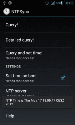 Screenshot of the application NTPSync - Time Synchronization - #2