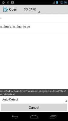 Screenshot of the application Jota+ Dropbox Connector - #2