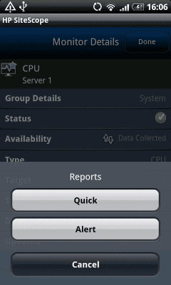 Screenshot of the application HP SiteScope - #3
