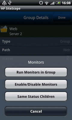 Screenshot of the application HP SiteScope - #4