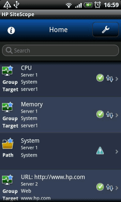 Screenshot of the application HP SiteScope - #7