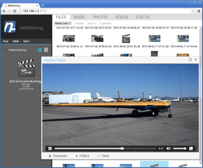 Screenshot of the application WebSharingLite (File Manager) - #5