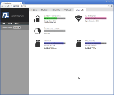 Screenshot of the application WebSharingLite (File Manager) - #6