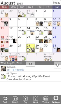 Screenshot of the application Jorte Sync - #3