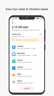 Screenshot of the application Phone Clone - #4