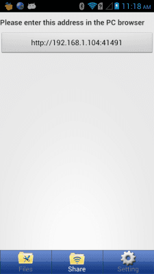 Screenshot of the application USB Sharp - File Sharing - #2