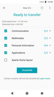 Screenshot of the application Xperia Transfer Mobile - #4