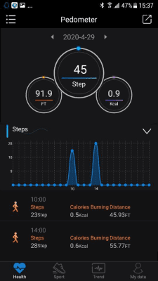 Screenshot of the application Lefun Health - #2