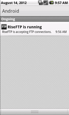 Screenshot of the application Rise FTP Server - #5