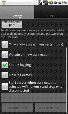 Screenshot of the application FTP Server Ultimate - #3
