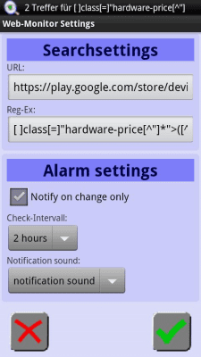 Screenshot of the application Web Monitor - #2