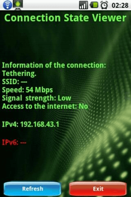 Screenshot of the application Connection State Viewer - #2