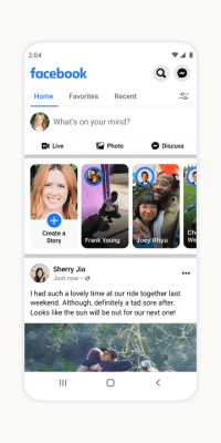 Screenshot of the application Facebook - #3