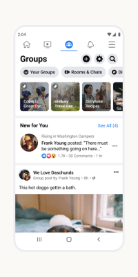 Screenshot of the application Facebook - #5