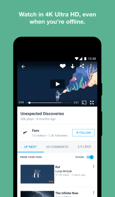 Screenshot of the application Vimeo - #3