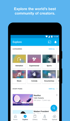 Screenshot of the application Vimeo - #5