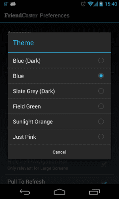 Screenshot of the application Friendcaster - #6