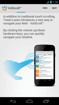 Screenshot of the application Tweet Lanes - #3