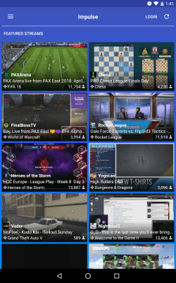 Screenshot of the application Impulse - Twitch Client - #9