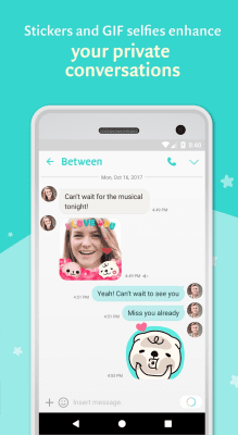Screenshot of the application Between - #3